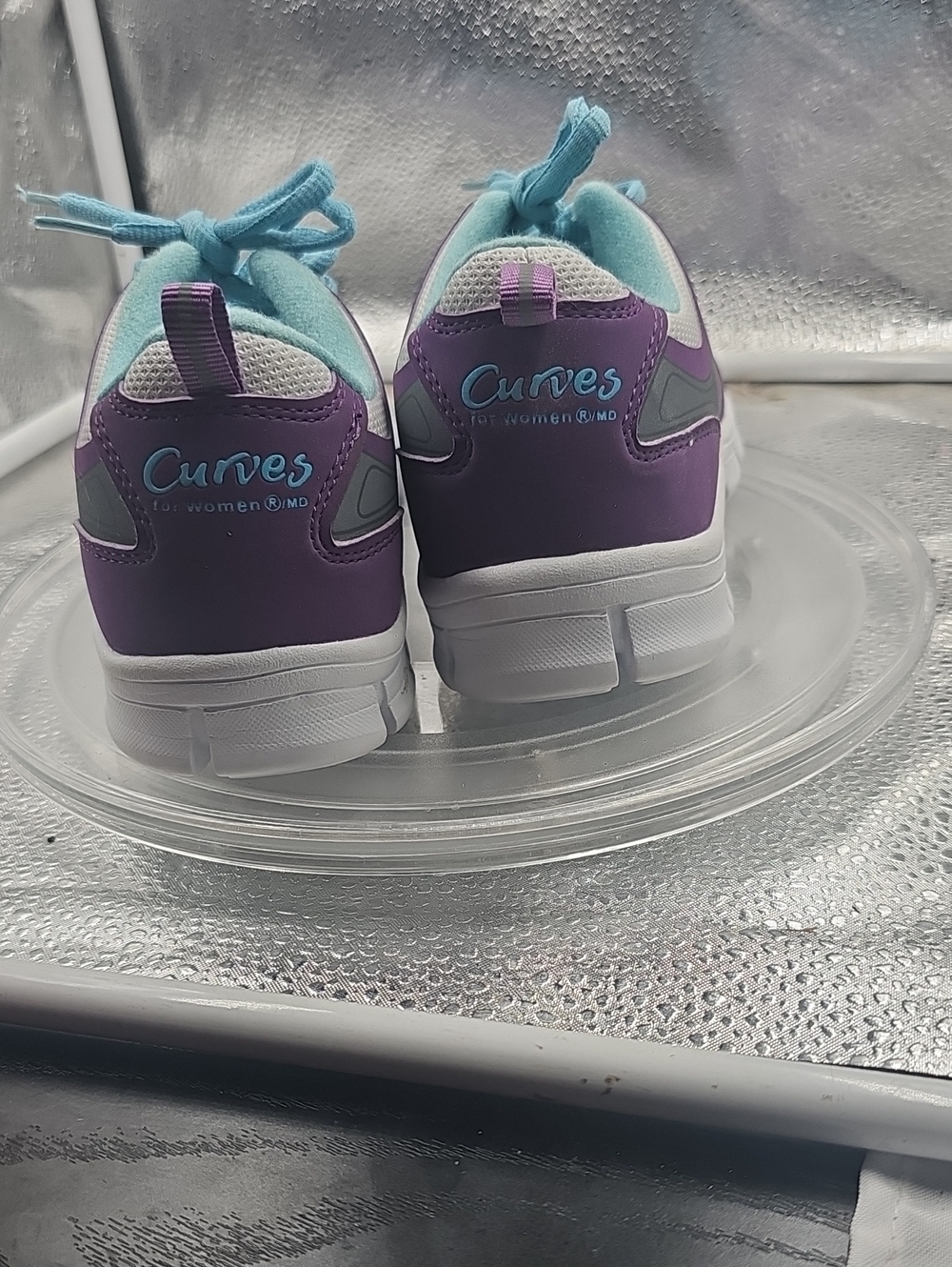 W Purple And White Shoe Sz 6.5 - Picture 3 of 5